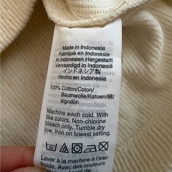 Madewell Texture & Thread Seamed Henley Long Sleeve Shirt Boho Cotton Size XXS - Picture 5 of 7